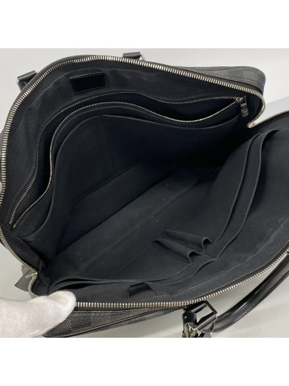 Louis Vuitton Briefcase Damier Graphite Porte Documents Voyage Black Gray